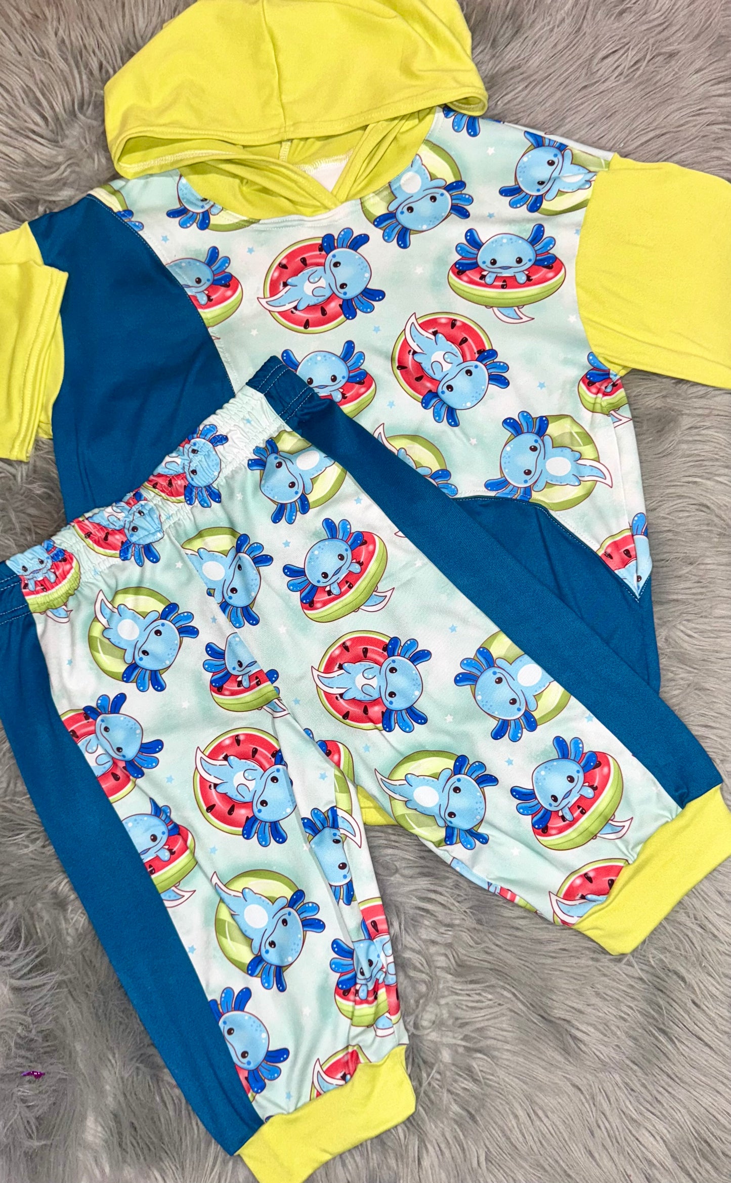 Drip hooded tee with Jaxton Harems Set