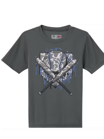 Youth Performance Grey/Blue Camo