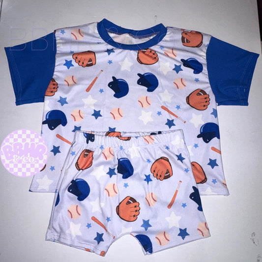 7/8 baseball oversized tee + relax shorts (Copy)