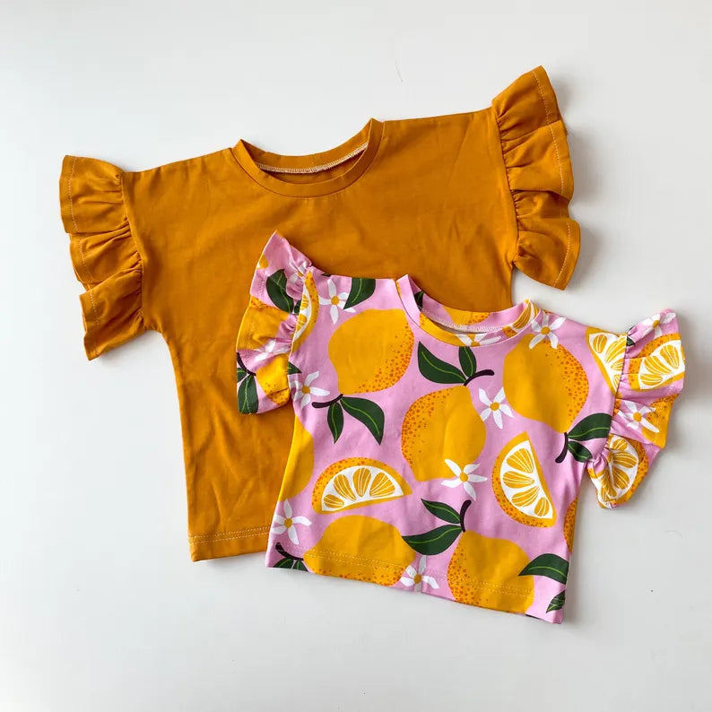 Ruffle sleeve tee
