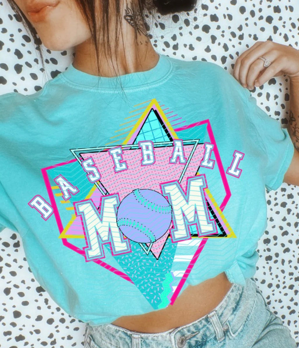 Retro baseball mom