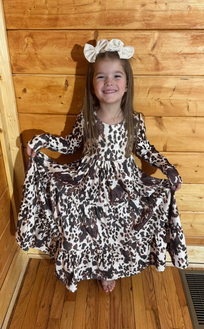 Layered Dress Long Sleeve Ankle Length