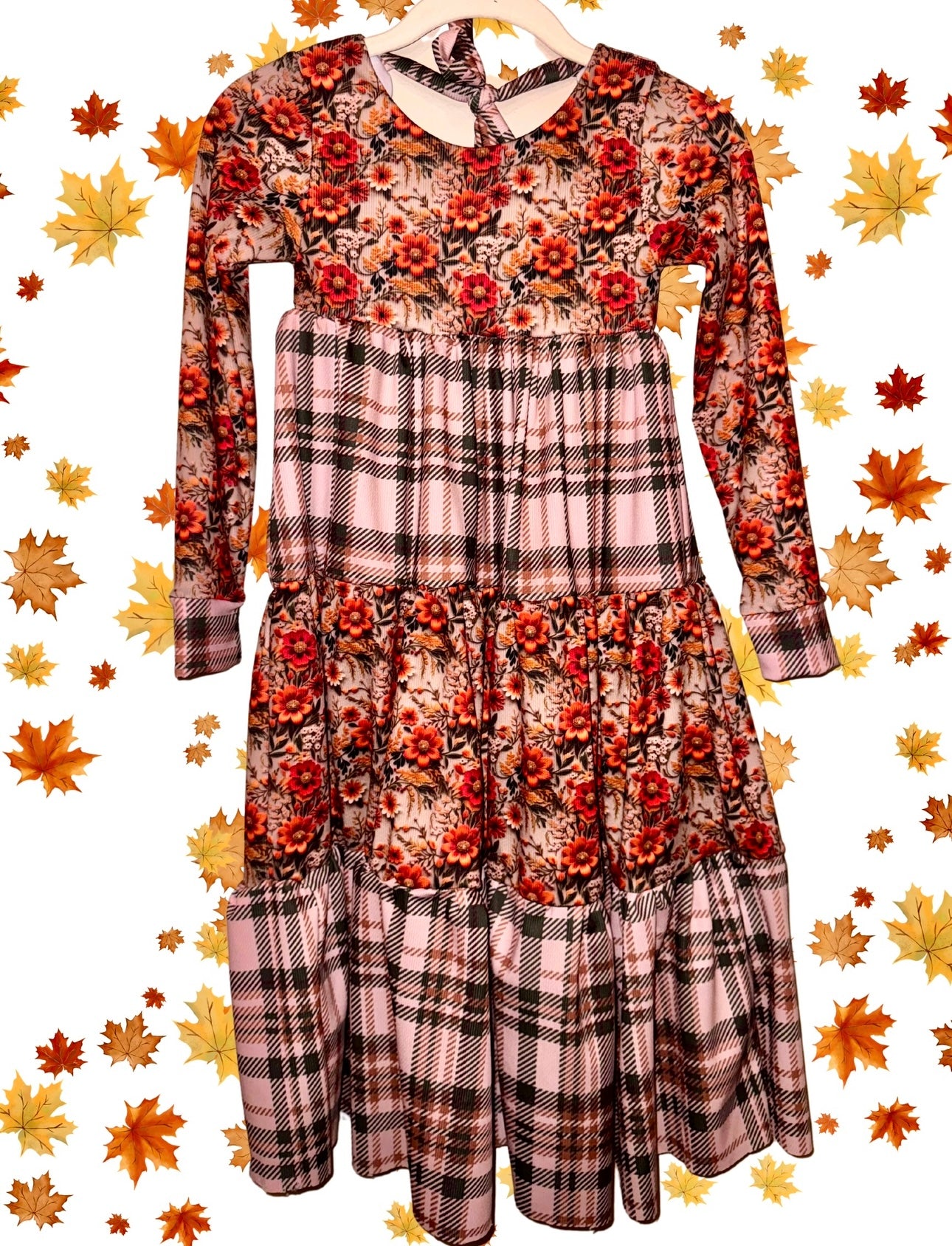 Layered Dress Long Sleeve Ankle Length
